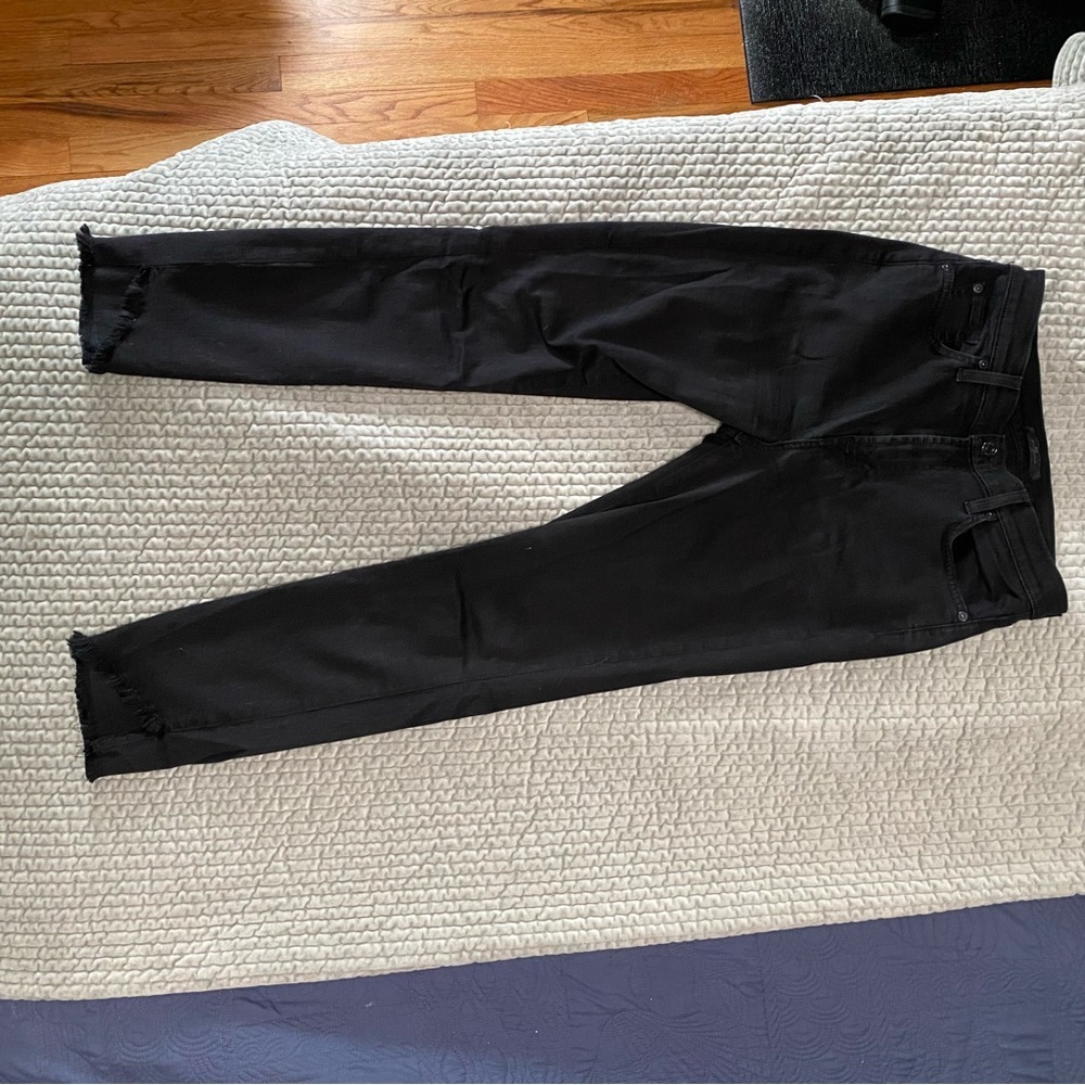 Seven 7 for All Mankind High Waist Ankle Gwenevere Black Denim Skinny Jeans 29 - Picture 3 of 13